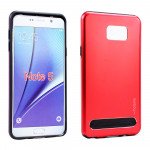 Wholesale Samsung Galaxy Note 5 Aluminum Armor Hybrid Case (Red)